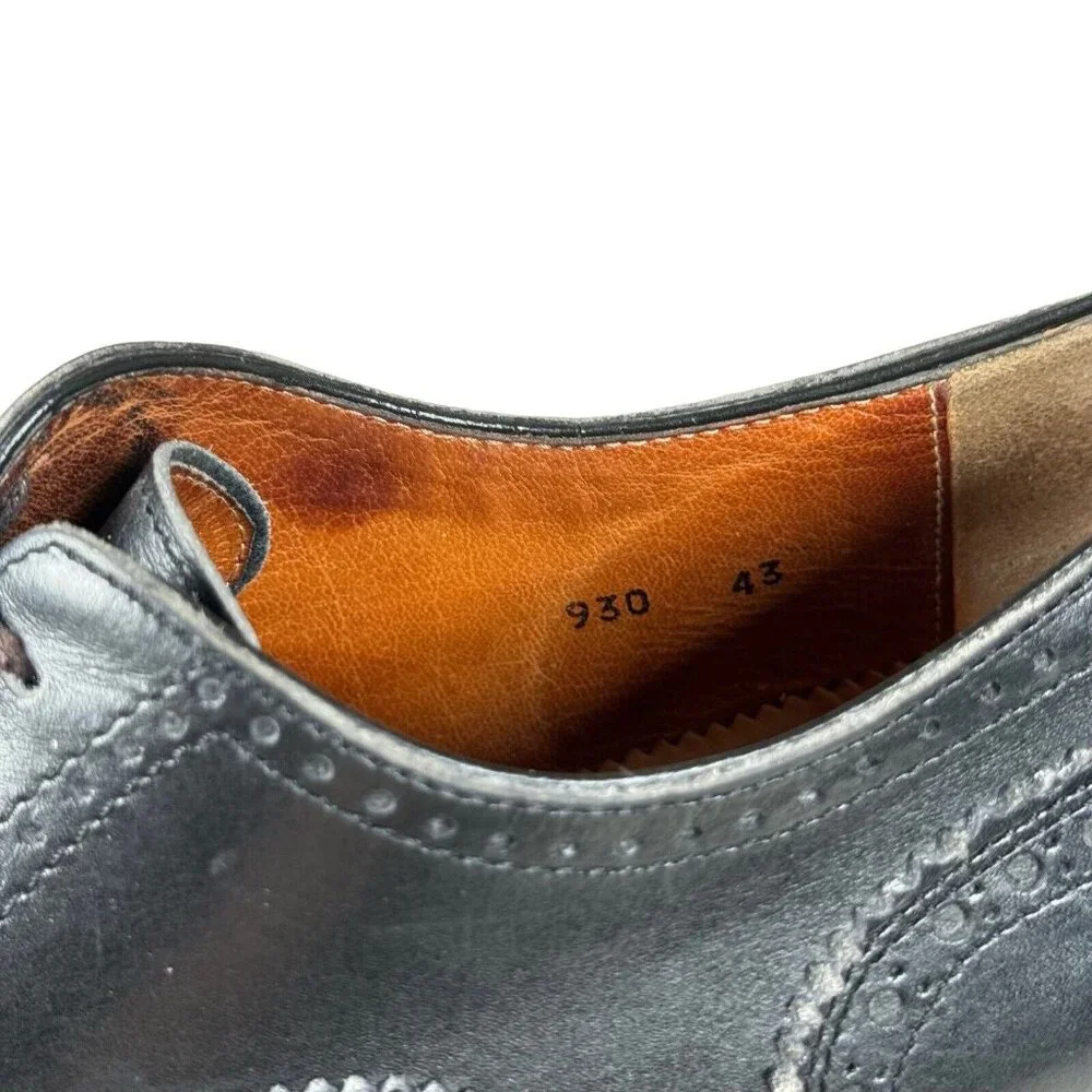 Antonio Maurizi Men's Leather Wingtip Oxford Dress Shoes‎ Size 43 / US 9.5-10